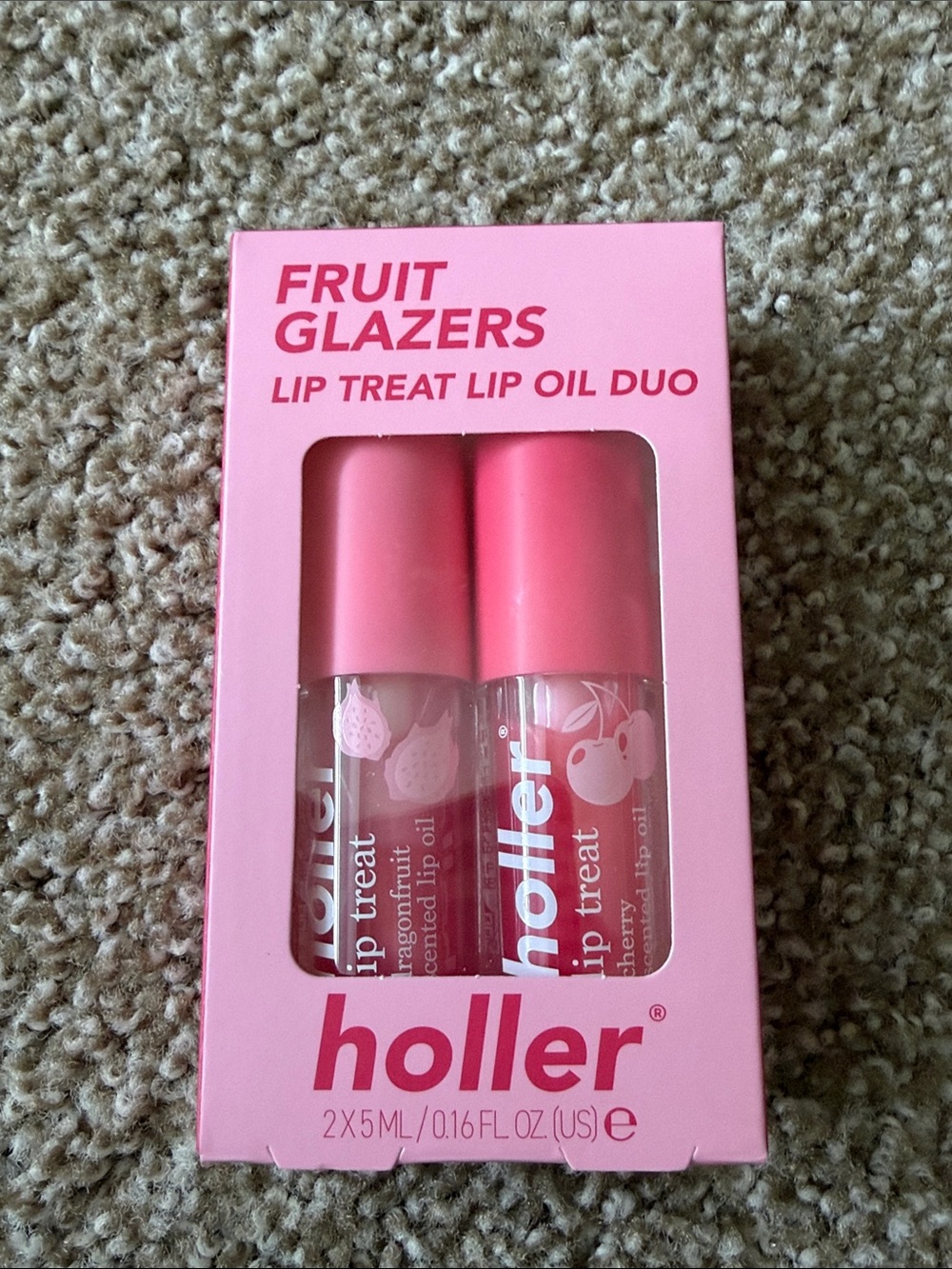 Holler Fruit Glazers Lip Treat Lip Oil Duo - Pink